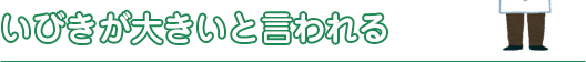 いびきが大きいと言われる